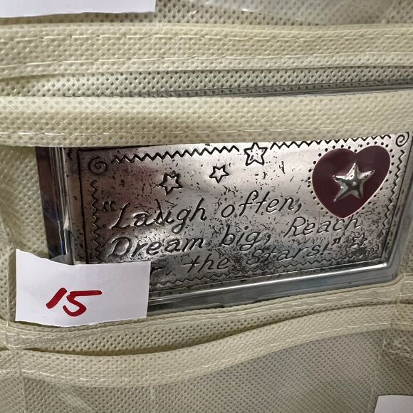 Brighton Joyful Heart Business Card Case Holder Laugh Dream Silver Plated - Picture 11 of 11